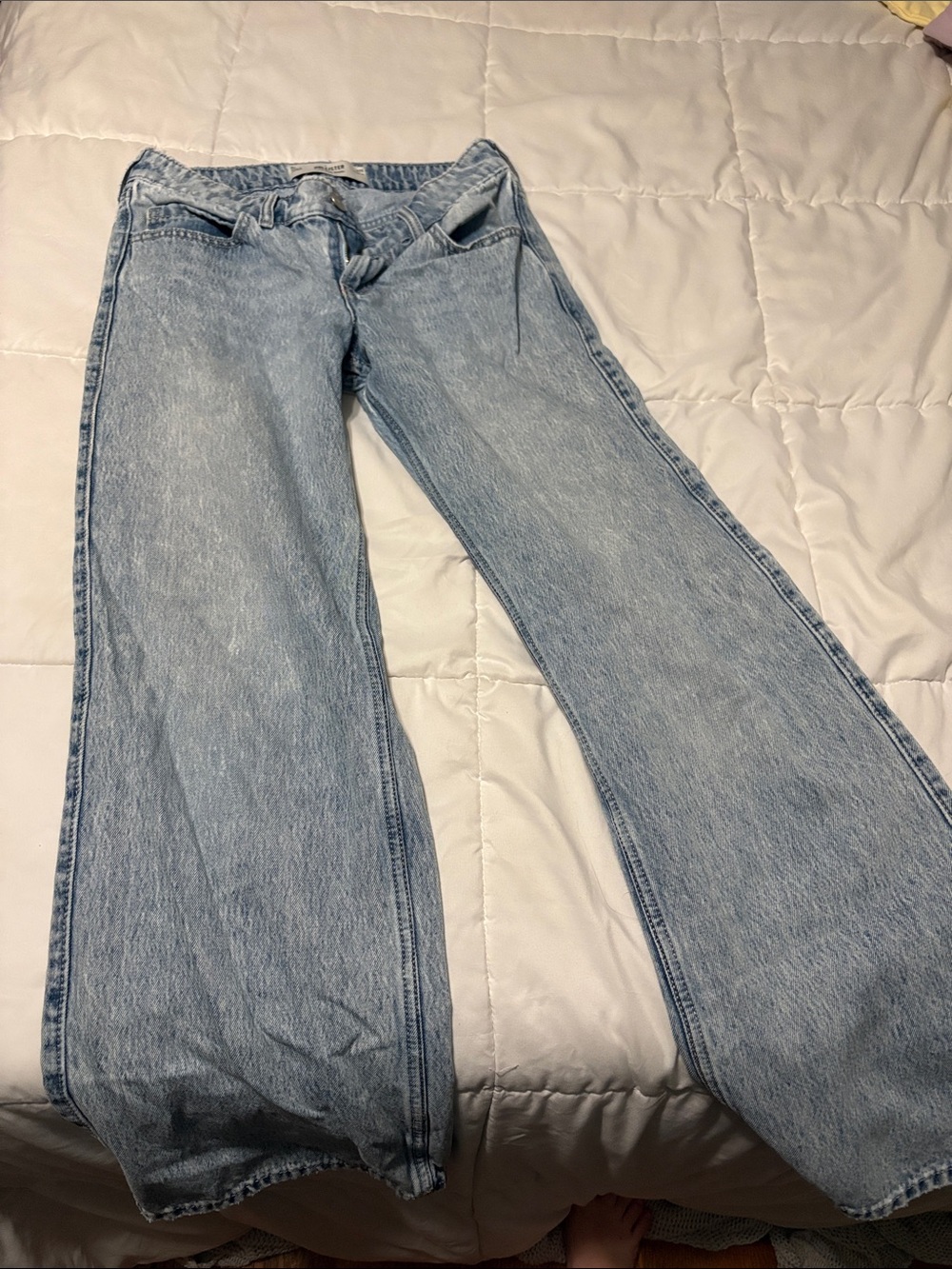 Hollister Light Wash Wide Leg Jeans